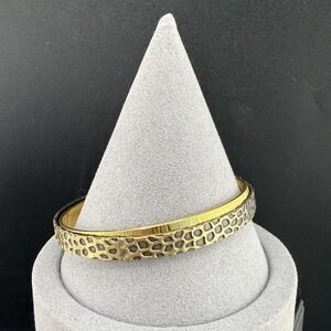 Vintage Monet Bracelet Bangle Gold Tone 8"